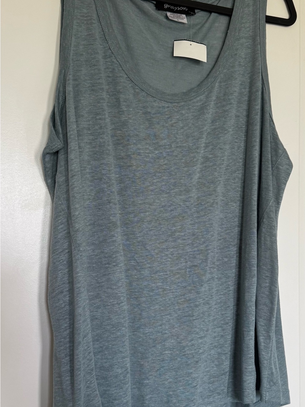 Grayson Lightweight Scoop Neck Tank Top in Dusty Blue
